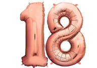 Balony i akcesoria - Balony na 18 urodziny różowe złoto - duże 100 cm - miniaturka - grafika 1