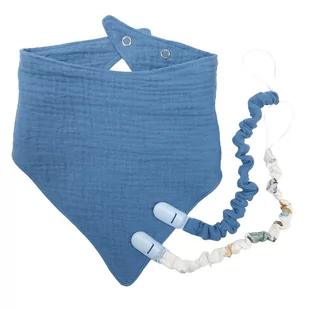Muślinowy śliniak niemowlęcy- jeans - Śliniaki i fartuszki - miniaturka - grafika 1
