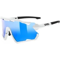 Okulary przeciwsłoneczne - Uvex okulary przeciwsłoneczne sportowe SPORTSTYLE 228 SET WHITE MAT MIRROR BLUE CAT.2) + CLEAR CAT 0) - miniaturka - grafika 1