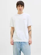 Koszulki męskie - Jack & Jones Koszulka w kolorze białym - miniaturka - grafika 1