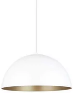 Lampy sufitowe - Vela D40 lampa wisząca 1-punktowa biała/złota A8001XL-WH - miniaturka - grafika 1