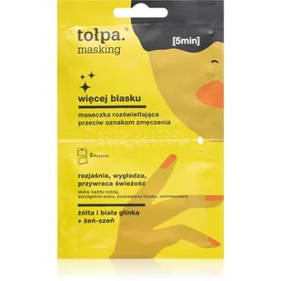 Tołpa Masking Więcej blasku maseczka rozświetlająca przeciw oznakom zmęczenia 2 x 5 ml 1147547 - Maseczki do twarzy - miniaturka - grafika 1
