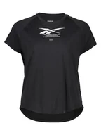 Koszulki sportowe damskie - Reebok Koszulka w kolorze czarnym do biegania - miniaturka - grafika 1