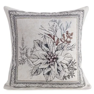 Poszewka 45x45 Chp biała szara kwiaty gobelinowa - Poszewki na poduszki Poszewka 45x45 Chp biała szara kwiaty gobelinowa - Poszewki na poduszki - miniaturka - grafika 1