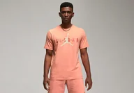 Koszulki męskie - Nike Air Jordan Wordmark Tee Light Madder Root - miniaturka - grafika 1