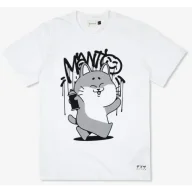 Koszulki sportowe męskie - MANTO T-shirt Koszulka DEBZA White - miniaturka - grafika 1