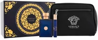 Zestawy perfum męskich - Versace Pour Homme Dylan Blue zestaw Edt 100 ml + Edt 10 ml + Kosmetyczka dla mężczyzn - miniaturka - grafika 1
