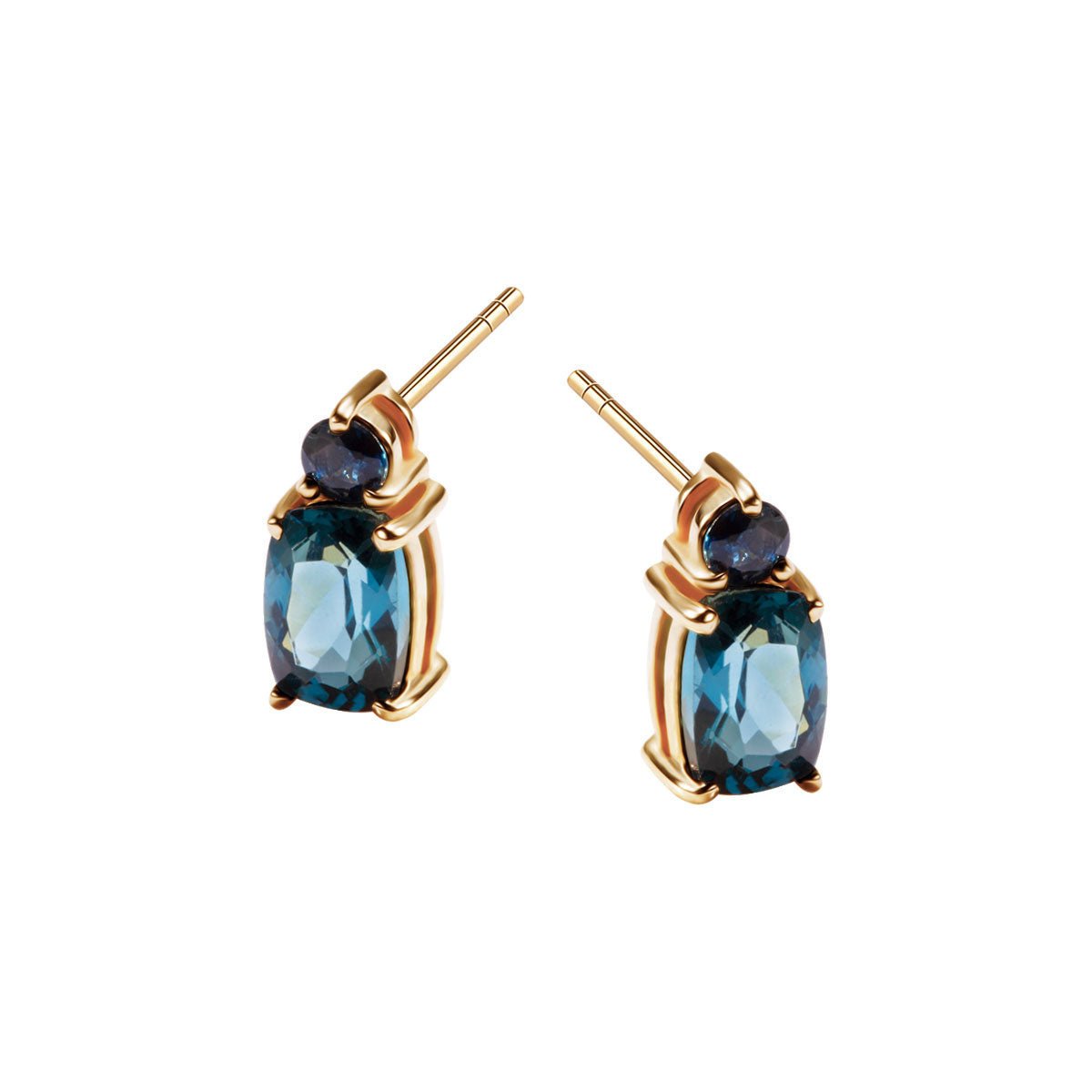 Kolczyki London blue topaz i szafiry