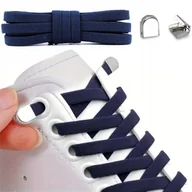 Akcesoria obuwnicze - SZNURÓWKI DO BUTÓW BEZ WIĄZANIA GUMOWE ELASTYCZNE SZNUROWADŁA 100 cm GRANAT - miniaturka - grafika 1