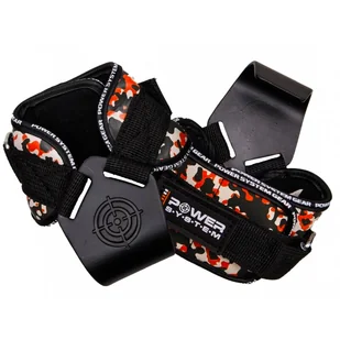 Haczyki Power System  Háky Power Hooks Camo Oranžové XL - Pozostały sprzęt i akcesoria do ćwiczeń - miniaturka - grafika 1