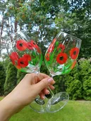 Kieliszki - Kieliszki ręcznie malowane Maki, 2szt - miniaturka - grafika 1