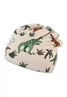 Czapki damskie - Sterntaler Chłopięca czapka beanie Dino czapka, beżowa, 51 - miniaturka - grafika 1