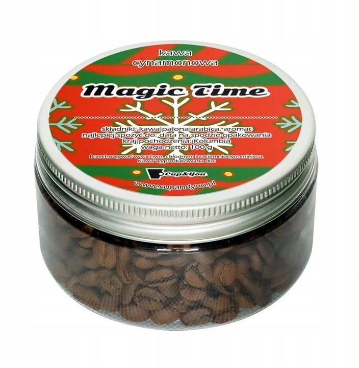 KAWA ŚWIĄTECZNA CYNAMONOWA PREMIUM 100G - PREZENT UPOMINEK NA MIKOŁAJA ŚWIĘTA GWIAZDKĘ BOŻE NARODZENIE POD CHOINKĘ DLA KOBIETY FACETA