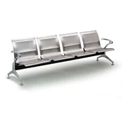 Inne meble biurowe - B2B Partner Ławka do poczekalni Strong, 4-miejscowa nierdzewny 452072 - miniaturka - grafika 1