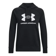 Bluzy damskie - Damska Bluza UNDER ARMOUR UA RIVAL FLEECE BIG LOGO HDY 1379501-001 – Czarny - miniaturka - grafika 1