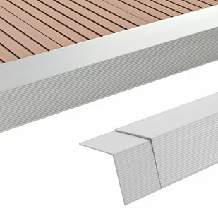 vidaXL Tarasowe listwy kątowe, 5 szt., aluminium, 170 cm, srebrne - Dywany zewnętrzne - miniaturka - grafika 1