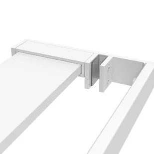 VidaXL Ścianka prysznicowa z półką biała, 80x195 cm, ESG i aluminium - Ścianki i drzwi prysznicowe - miniaturka - grafika 12