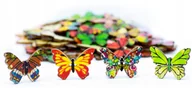 Prace ręczne dla dzieci - Guziki drewniane 50 sztuk Motylki duże 25 mm Do DIY ubranek - miniaturka - grafika 1