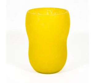 Szklany wazon 17 cm żółty - Wazony i flakony - miniaturka - grafika 1
