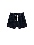 Spodenki damskie - Koton Babyboys Basic Drawstring Pocket Detail Textured szorty, granatowy (720), 3-4 Lat - miniaturka - grafika 1