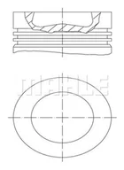 Silnik - akcesoria - Tłok Mahle 028 PI 00121 001 - miniaturka - grafika 1