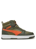 Buty dla chłopców - Puma Sneakersy Rebound V6 Mid Wtr Jr 394685 05 Khaki - miniaturka - grafika 1