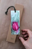 Zakładki do książek - Ręcznie Malowana Zakładka z Tulipanem - miniaturka - grafika 1