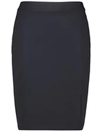 Spódnice - Gerry Weber Spódnica damska z rozcięciem z przodu, krótka spódnica jednokolorowa, do kolan, niebieski, 38 - miniaturka - grafika 1