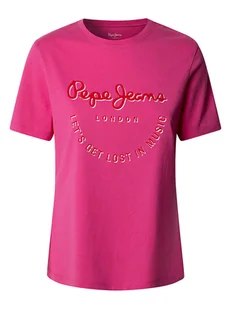 Pepe Jeans Koszulka "Rumer" w kolorze różowym - Koszulki i topy damskie - miniaturka - grafika 1