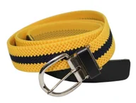 Paski - Pasek Gumowa Plecionka Polska Galanteria (PL) XXL Rozciągliwy ZÓŁTY-GRANAT 30 mm Klamra Tradycyjna Uniwersalny Zakres Zapinania - miniaturka - grafika 1
