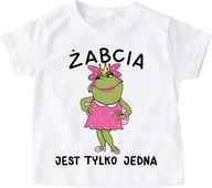 Koszulki dla dziewczynek - koszulka z żabą dla dziewczynki żabcia jest tylko jedna - miniaturka - grafika 1