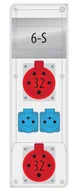 Rozdzielnie elektryczne - Pawbol Rozdzielnica R-BOX SLIM 2x32A/5p 2x250V 6S B.SLIM-6S-26 B.SLIM-6S-26 - miniaturka - grafika 1