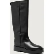 Kozaki damskie - Calvin Klein Skórzane oficerki - miniaturka - grafika 1