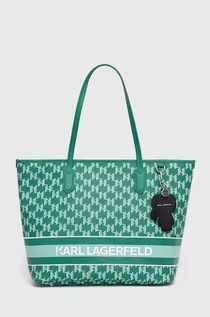 Torebki damskie - KARL Lagerfeld Lagerfeld torebka kolor zielony - grafika 1