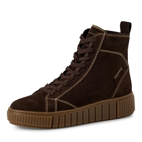 Tamaris Damskie sztyblety Lace Boot Flat 1-25205-45, Mocca, 41 EU, Mocca, 41 EU