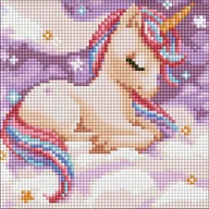 Zabawki kreatywne - IDEYKA Zestaw do mozaiki diamentowej BEZ RAMY.  "Magic Dream" z  kryształkami AB 20x20cm AMC7885 - miniaturka - grafika 1