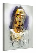 Obrazy i zdjęcia na płótnie - Pyramid Posters Star Wars: The Last Jedi (C-3PO Brushstroke) - obraz na płótnie 60x80 WDC100189 - miniaturka - grafika 1