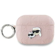 Akcesoria do słuchawek - Etui Karl Lagerfeld Monogram Karl & Choupette Head na AirPods Pro 2 - różowe - miniaturka - grafika 1