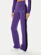 Spodnie sportowe damskie - Puma Spodnie dresowe DUA LIPA 536629 Fioletowy Slim Fit - miniaturka - grafika 1
