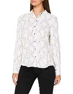 Gerry Weber Bluzka damska, Ecru/biały/brązowy nadruk, 38 PL - Bluzki damskie - miniaturka - grafika 1