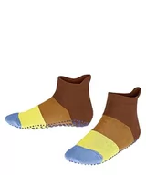 Skarpetki damskie - FALKE Uniseks dziecięce skarpety domowe Colour Block bawełna antypoślizgowe wypustki 1 para, brązowe (Rust 5141), 39-42, brązowy (Rust 5141), 39-42 - miniaturka - grafika 1