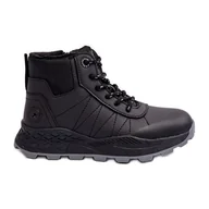 Buty dla dziewczynek - Buty Trekkingowe Trapery Ocieplane Dziecięce Czarne Big Star MM374203 - miniaturka - grafika 1
