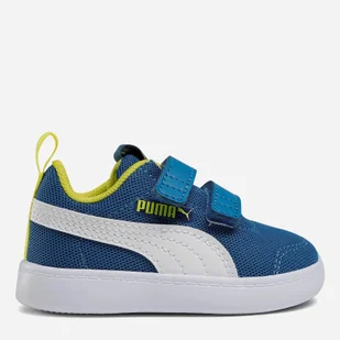Tenisówki chłopięce na rzepy Puma Courtflex v2 Mesh V 37175907 27 (9UK) Niebieskie (4063697721906) - Buty dla chłopców - miniaturka - grafika 1