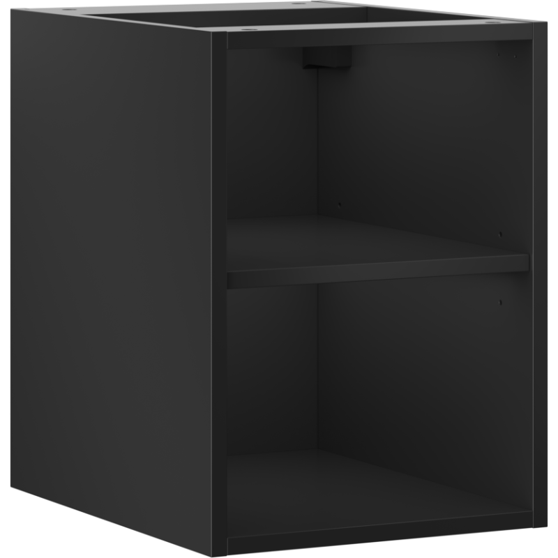 Mexen Box-A szafka otwarta z półką 35 cm, czarna mat - 91AX2-0350-470-0-71