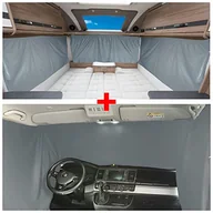 Zasłony - BREMER SITZBEZÜGE Blackout zestaw namiotów kompatybilny z VW T3 Transporter Caravelle Multivan od 1979 do 1992, ochrona przed słońcem kempingowym, kompletne akcesoria, zasłona zaciemniająca - miniaturka - grafika 1
