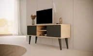 Szafki RTV - Szafka RTV MONTREAL 120 dąb artisan&czarna - miniaturka - grafika 1