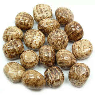 Aragonit brązowy, naturalny kamień bębnowany (M / 2~3 cm) - Półfabrykaty do biżuterii - miniaturka - grafika 1
