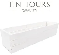 Donice - BIAŁA DREWNIANA SKRZYNKA NA KWIATY I ZIOŁA 60x18x15 cm - miniaturka - grafika 1