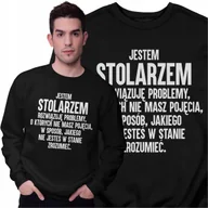 Bluzy męskie - Bluza Dla Stolarza Śmieszny Prezent Rozwiązuję Problemy Bluza Męska - miniaturka - grafika 1