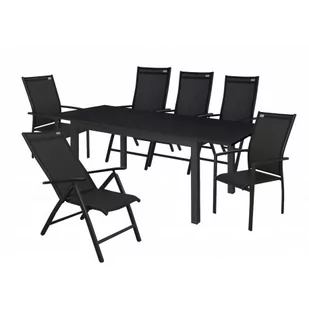 EXPERT ANTRACIT - aluminiowy zestaw wypoczynkowy 4+2+1 - Meble ogrodowe - miniaturka - grafika 1